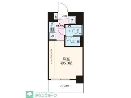 ステラコート横浜白楽(1K/7階)の間取り写真