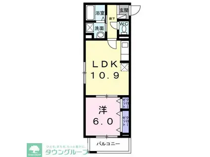 ドゥー・アヴェニール(1LDK/1階)の間取り写真