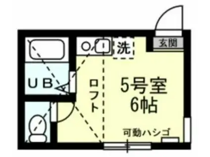 ユナイト上末吉ゴルトベルガー(ワンルーム/1階)の間取り写真