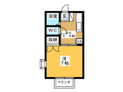 コーポ幸B(1DK/2階)の間取り写真