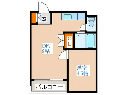 MUSICA SE PIACE(1DK/1階)の間取り写真