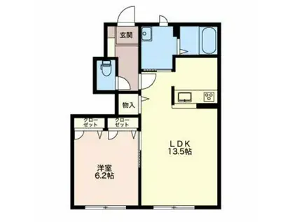 メゾン・ド・シャリテII(1LDK/1階)の間取り写真