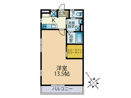 ユーミーハウス(1K/1階)の間取り写真