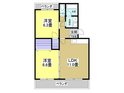 SPROUT(2LDK/1階)の間取り写真