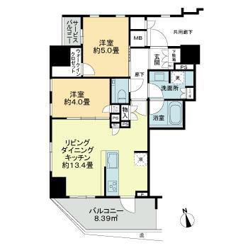 BRILLIA東上野(2LDK/13階)の間取り写真