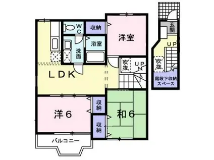 エトワール(3LDK/2階)の間取り写真