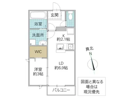 エトワールI(1LDK/2階)の間取り写真