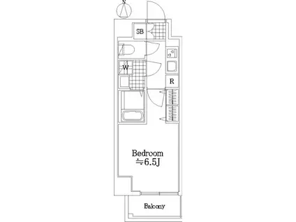 ザ・レジデンス・オブ・トーキョーJK40(1K/5階)の間取り写真