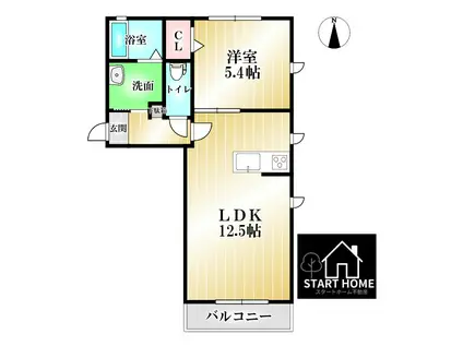 シャーメゾンラフィーネ III番館(1LDK/1階)の間取り写真