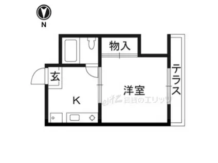 春日薩摩マンション(1K/3階)の間取り写真
