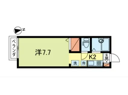 シャトー荻窪(1K/2階)の間取り写真