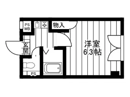 KIKUMAビル(1K/4階)の間取り写真