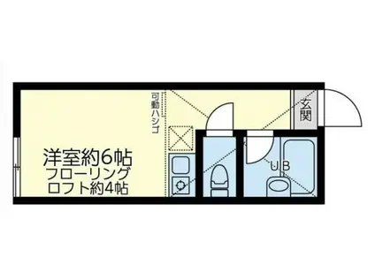 ユナイト黄金町リッチフィールド(ワンルーム/1階)の間取り写真