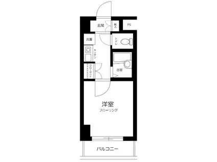 ヴェルステージ大森西(1K/4階)の間取り写真