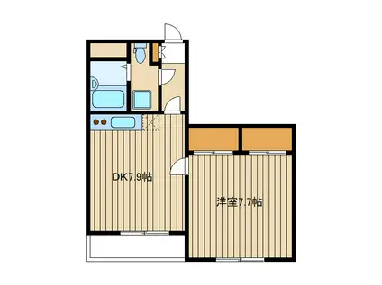 ウィズ池袋(1DK/3階)の間取り写真