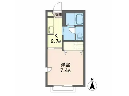 メゾン・シーガル(1K/2階)の間取り写真