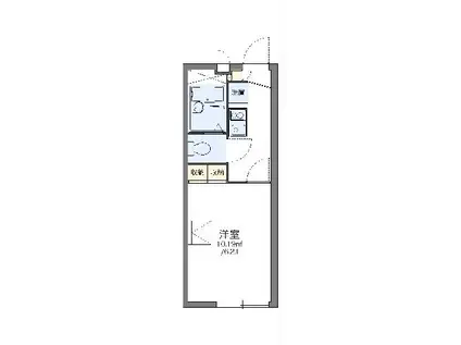 レオパレスアゼリア(1K/1階)の間取り写真