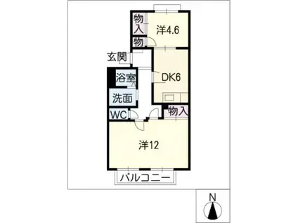 TSUJI CORP(2DK/1階)の間取り写真