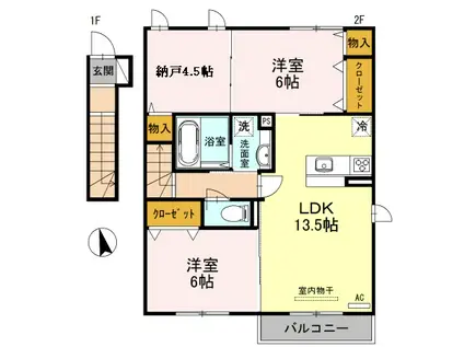 レスポワール(2SLDK/2階)の間取り写真