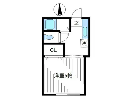コスモス練馬(1K/1階)の間取り写真