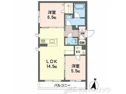 パラッツォ グロリオーサIII(2LDK/2階)の間取り写真