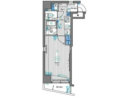 ガーラ神田淡路町(1K/2階)の間取り写真