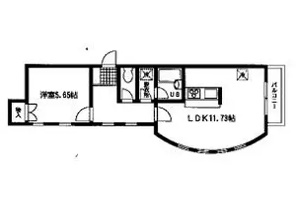 プレシャスフラット(1LDK/2階)の間取り写真