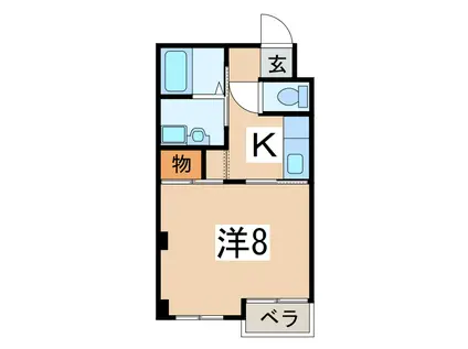 メゾンエスポワール(1K/3階)の間取り写真