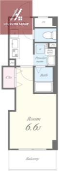 みおつくし大池橋(1K/8階)の間取り写真
