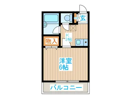 パストラルピア(1K/2階)の間取り写真