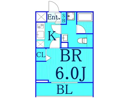レアライズ新丸子II(1K/3階)の間取り写真