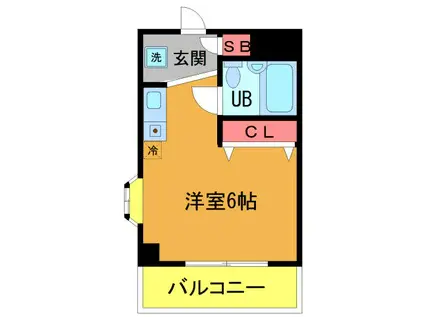 ランディ新浦安(ワンルーム/3階)の間取り写真