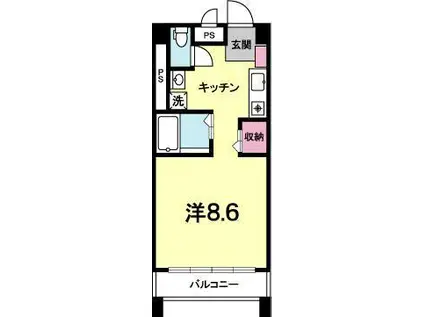 STATIONSIDE(ワンルーム/3階)の間取り写真