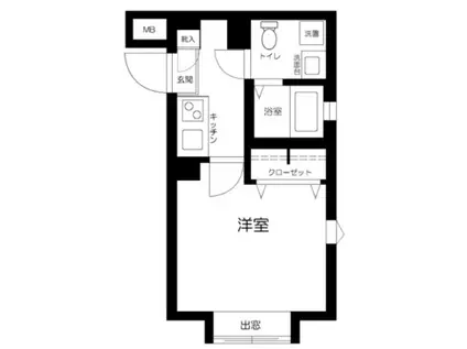 スプレンドーレ東松原(1K/3階)の間取り写真