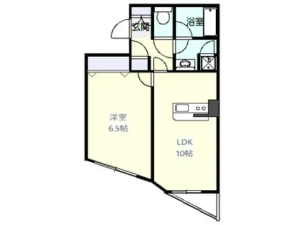 ハピネス平井(1LDK/5階)の間取り写真