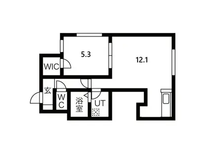 サンテラス手稲(1LDK/3階)の間取り写真