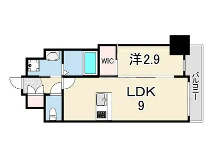 スワンズシティ神戸湊川2(1LDK/11階)の間取り写真