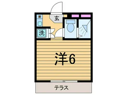 コスモスヴィラ(ワンルーム/1階)の間取り写真