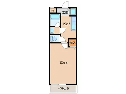 フジパレス野佐北新(1K/2階)の間取り写真