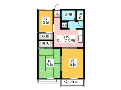 関ストリーム(2SDK/2階)の間取り写真