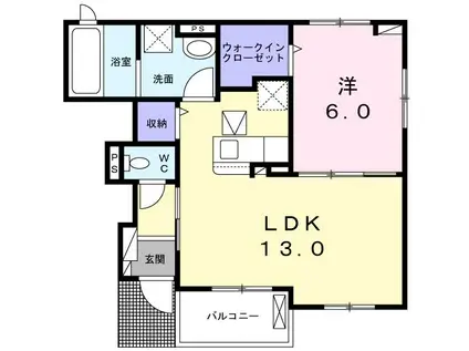 メゾンHIRA(1LDK/1階)の間取り写真