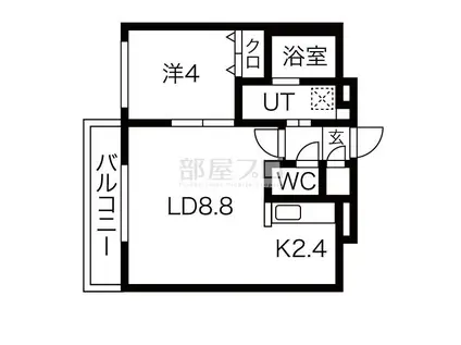 TERRE DE NORD(1LDK/4階)の間取り写真