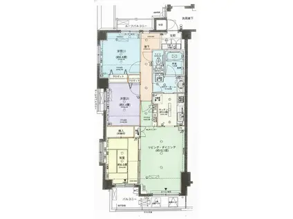 センチュリー吉川501(3LDK/5階)の間取り写真