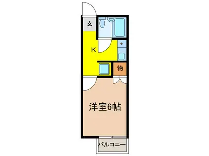 第三王神ハイツ(1K/1階)の間取り写真