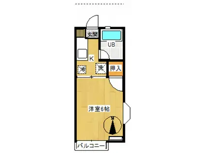 サンハイツ(1K/1階)の間取り写真