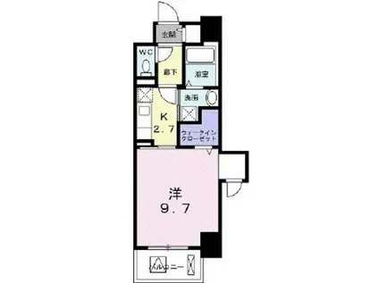 フィオーレ カンパネラ(1K/2階)の間取り写真