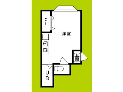 シティKY(ワンルーム/1階)の間取り写真