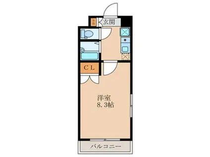 クリムゾン博多(1K/10階)の間取り写真