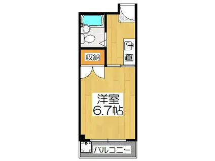 ダイシンFビル(1K/3階)の間取り写真