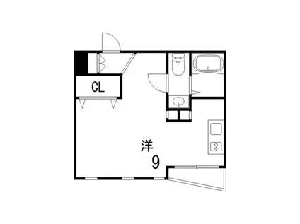 ハイグレード甲南(ワンルーム/2階)の間取り写真